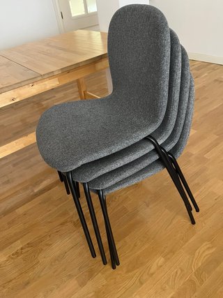 4 sillas IKEA KARLPETTER gris jaspeado –