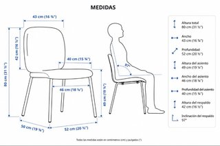 4 sillas IKEA KARLPETTER gris jaspeado –