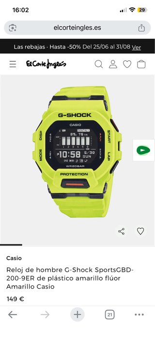 Reloj G-Shock Deportivo GBD-200-9ER