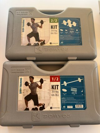 Kit Mancuernas y Barra 30kg DOMYOS