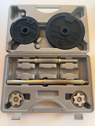Kit Mancuernas y Barra 30kg DOMYOS