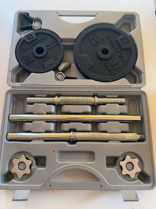 Kit Mancuernas y Barra 30kg DOMYOS