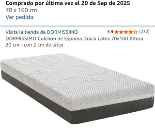 Materasso DORMISSIMO Draco in lattice 70x160