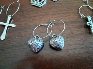 Set 6 paia orecchini color argento
