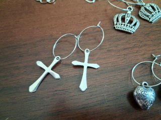 Set 6 paia orecchini color argento