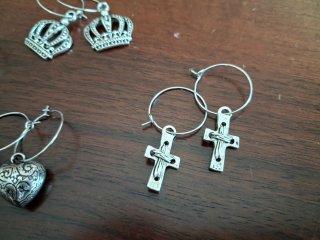 Set 6 paia orecchini color argento