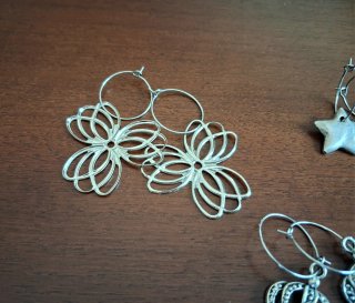 Set 6 paia orecchini color argento