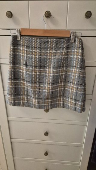 Mini Falda de tuit cuadros gris LIU JO
