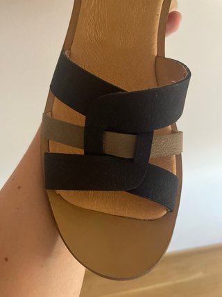 Sandalias El Naturalista Cuero Beige/Negro