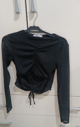 Top nero trasparente