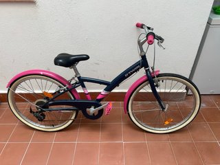 Bicicleta B'TWIN per bambina rosa e blu