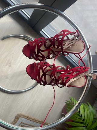 Sandalias burdeos gloria Ortiz tacon