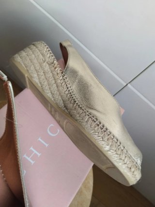 Sandalias Media cuña Piel