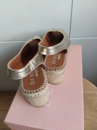 Sandalias Media cuña Piel