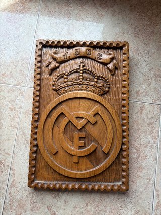 Cuadro Real Madrid 1902 Talla Madera