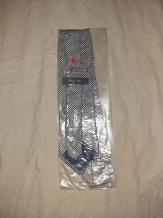 Corbata Nautica Gris y Azul