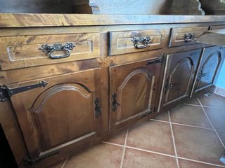 Conjunto Muebles Rústicos Madera Maciza
