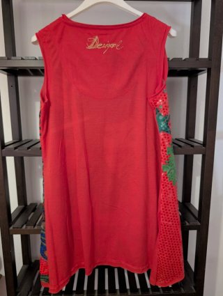 Top Desigual Mujer Estampado Geisha Lentejuelas
