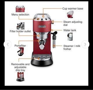 Cafetera De'Longhi Dedica Roja