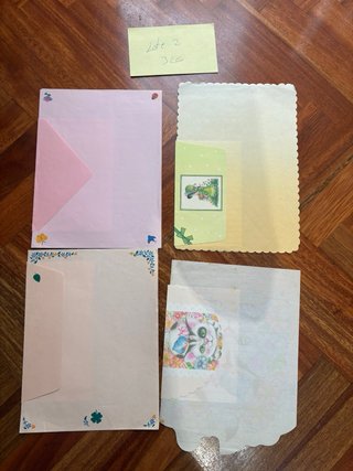 Lote 2 sobres y papeles de carta