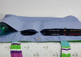Bolso de loneta de rayas