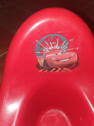 Orinal infantil Cars Rojo