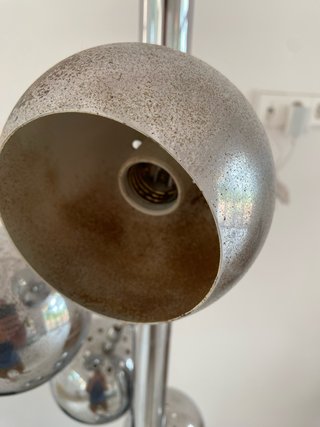 Lámpara de pie vintage cromada