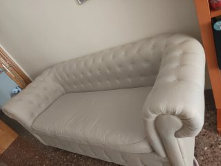 Sofá Chester beige tela