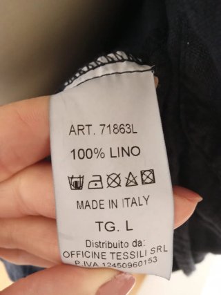 Giacca lino blu uomot.L libero milano