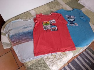 Lote 3 Camisetas y Pantalón Quiksilver T16
