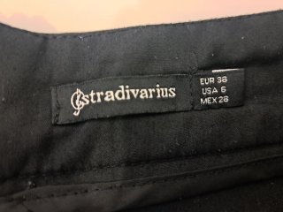 Minifalda pantalón negra con botones