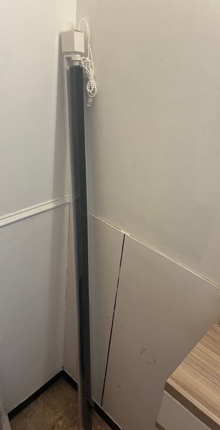 Tenda a rullo nera nuova, larghezza 1,60