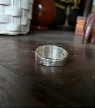 Anillo / Sello de Plata de Ley 925 Grabado Vintage