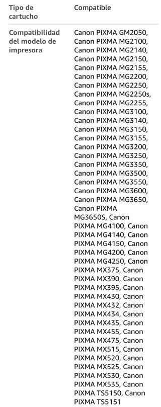 Tinta Impresora 540XL 541XL Color Compatible Canon