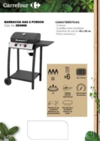 Barbacoa de gas 2 parrillas sin estrenar
