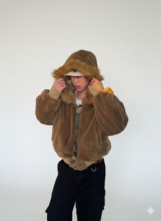 Chaqueta Camuflaje con Pelo Talla M