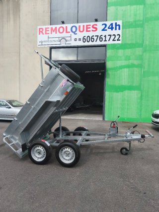 REMOLQUE 2 EJES ACERO INOX BASCULANTE