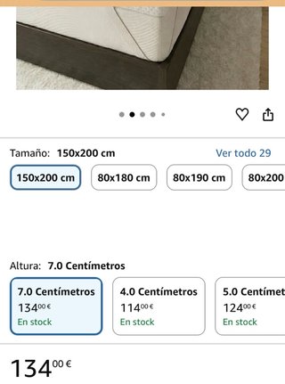 Topper Colchón 1.50x2. Topper Viscoelastico Nucleo