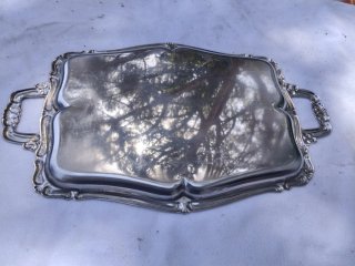 Lote 2 Bandejas Vintage Plata