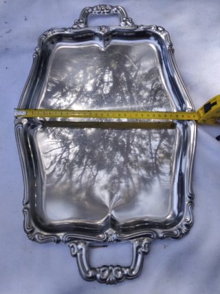 Lote 2 Bandejas Vintage Plata