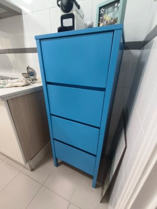 Cajonera juvenil azul de madera