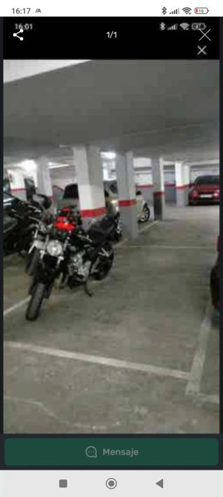 Plaza de garaje para moto