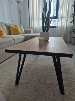 Mesa de centro industrial / nórdico (Como nueva)