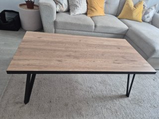 Mesa de centro industrial / nórdico (Como nueva)