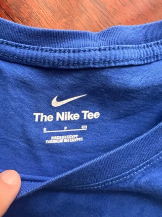 T-shirt Nike Futbol cotone blu taglia S