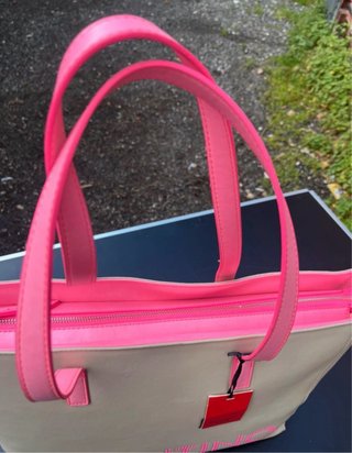 Borsa Valentino Beige/Rosa Shopping Bag