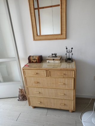 Habitación de matrimonio en mimbre