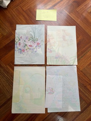 Lote de 5 hojas de carta y 1 sobre