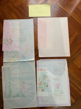 Lote de 5 hojas de carta y 1 sobre