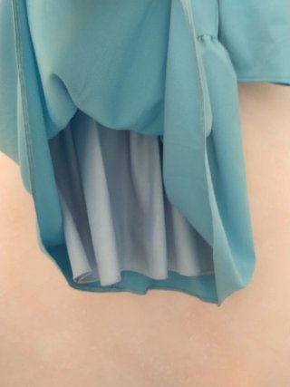 Vestito corto celeste artigianale